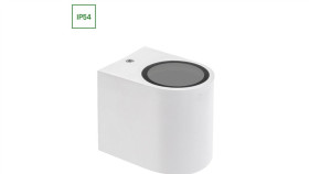 Parete Gu10 X1 Jednokierunkowy Kinkiet 250V Ip54 80 X 73 X 95Mm Biały