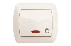 Simon Akord Przycisk /światło/ z podświetleniem biały AS1L/11