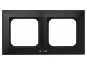 IMPRESJA METALIK Ramka 2 podwójna do wyłączników IP44 czarny metalik RH-2Y/33 OSPEL