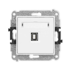 ICON Mechanizm gniazda pojedynczego USB A-B2.0 biały IGUSB-3