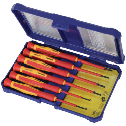 Faithfull FAISDVDEMINI Precision VDE Screwdriver Set, 6 Piece