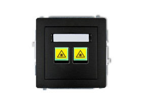 DECO Gniazdo światłowowode/optyczne podwójne czarny mat 12DGOP-2 KARLIK