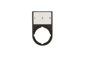 Tabliczka opisowa I-0-II 50x30mm czarna prostokątna M22S-ST-X93 216486