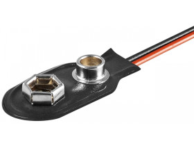 1x 9 V Block koszyk na baterie wolne końce kabla