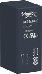 Interface relay 1 Form C (NO/NC), 360 Ω, 12 A, 12 V (DC), RSB1A120JD