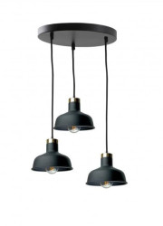 Lampa wisząca nowoczesna 3x E27 HEBE BLACK