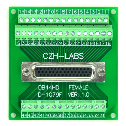 CZH-LABS D-SUB DB44HD Female Header Breakout Board, DSUB.