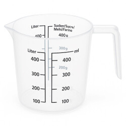 Kubek plastikowy z miarką 400ml - miarka kuchenna 0,4l - dzbanek z uchem