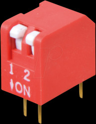Piano dip switch, 2-pin
