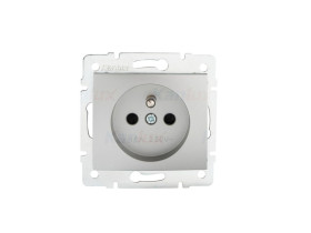 DOMO Gniazdo pojedyncze francuskie 01-1251-143 srebrne 24854 KANLUX