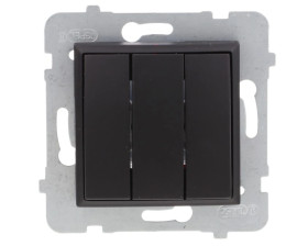 ARIA Łącznik potrójny czarny metalik ŁP-13U/m/33