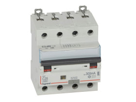 Wyłącznik różnicowoprądowy z członem nadprądowym C 25A 3P+N 6kA 300mA typ AC P314 serii DX3 411207 LEGRAND