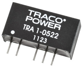 Przetwornica DC-DC, 1W, Uwe 4,5 → 5,5 V DC, Uwy ±12V dc, Iwy ±42mA, TRACOPOWER