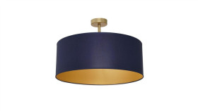 Lampa Sufitowa Ben Navy Blue/Gold 3Xe27 Mlp6457 Milagro