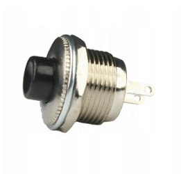 Vitalco VS5409 Fi 10.5mm Momentary Monostable NO Button Switch, Black