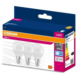 3PAK Żarówka LED E14 P45 4,9W = 40W 470lm 4000K Neutralna 200 OSRAM VALUE