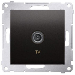 Gniazdo antenowy TV pojedyncze końcowe SIMON 54 antracyt Kontakt Simon DAK1.01/48