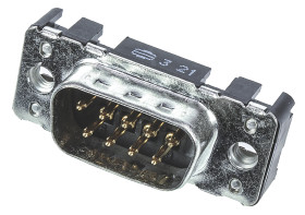 Złącze D-Sub 9-pinowe Męski Proste Przewlekany raster 2.74mm Złoto