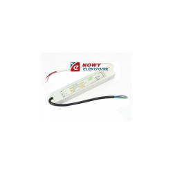 Zasilacz ZI LED 12V/1.67A IP67 A A12-1671, Impulsowy metalowa obudowa