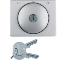 BERKER K.5 Płytka czołowa z kluczykiem do Wyłącznika żaluzjowego obrotowego aluminium 1079710300 HAGER