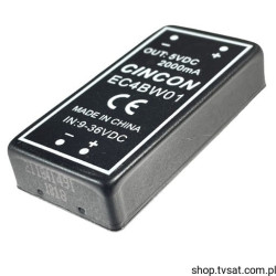 EC4BW01 DC-DC in 9-36 V out 5VDC I=2A THT CINCON