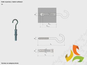 SX 6/40,x35 hak rozporowy (100szt)