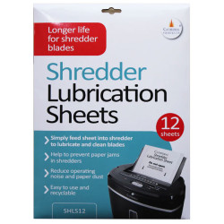 Cathedral Products SHLS12 Shredder Lubrication Sheets (12 Pack)