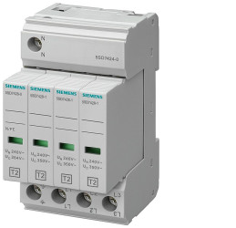 Ochronnik przepięciowy 1-fazowy, 25kA, montaż Szyna DIN, -40 → +80 °C., Siemens 5SD