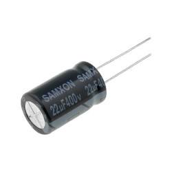 Kondensator 22uF/400V elektrolit 105st.C / 22/400 / EKM226M2GI20RRSHP