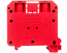 Złączka szynowa gwintowa 2,5-35mm2 2-torowa czerwona ZSG1-35.0N 11721311