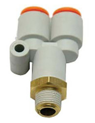 Złączka pneumatyczna Wciskane 8 mm Wciskane 8 mm SMC Adapter gwintowany rozgałęźny R 1/8 męskie