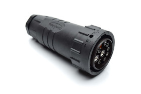 Złącze okrągłe 9-pinowe Standard Kabel Gniazdo Amphenol Industrial Żeńskie IP67, IP69K Duramate AHDP