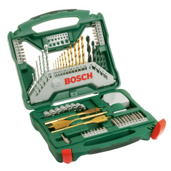 Bosch 2607019329 Titanium 70 Piece X-Line Drill &amp; Screwdriver Bit Set &#x2B; Acc