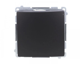 Simon Basic Przycisk pojedynczy zwierny bez piktogramu (moduł) 10AX, 250V, szybkozłącza, czarny BMP1.01/49