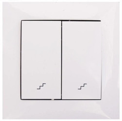 Wesa Łącznik schodowy podwójny włącznik świecznikowy biały LC-05