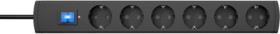 Outlet strip, 6-way, 1.4 m, 16 A, with surge protection, anthracite, 233205001