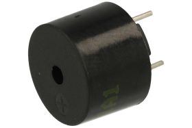 Buzzer elektromagnetyczny; KPM-1201A1; 75 dB; 1,5V; 30mA; fi 12mm; 2,048kHz; przewlekany (THT); 6,5; ciągły; bez generatora; pin