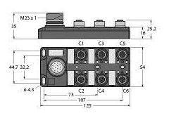 Rozdzielacz czujnik / element wykonawczy, pasywny Turck TB-6M12-4-CS12T 6611920 1 szt.