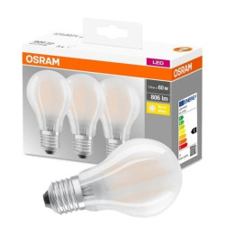 3PAK Żarówka LED E27 A60 7W = 60W 806lm 2700K Ciepła 300 Filament OSRAM Base