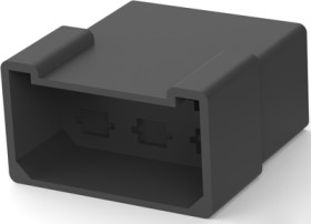 Insulating grommet for 6.35 mm, 6 pole, PA, black, 1-171433-9