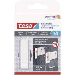 tesa 77771-00000-20 Adhesive Strips 6pcs white tool-free strong removable