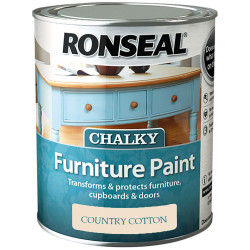 Ronseal 37483 Chalky Furniture Paint Country Cream 750ml