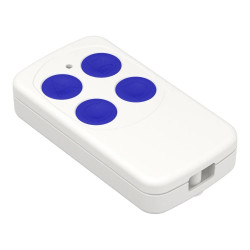 Obudowa pilota 35x65, h=13mm, ABS, biały + niebieskie przyciski Z132 MIX2
