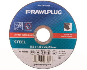 Ściernica korundowa do cięcia i szlifowania metalu 115x22,23mm RT-CDM-115/1 /25 szt./