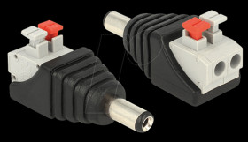65523 DC 5.5 x 2.1 mm plug > 2-pin terminal block