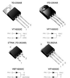 VIT10202C Dual High Voltage TMBS&#174; (Trench MOS Barrier Schottky) Rectifier Ultra Low VF = 0.58 V at IF = 2.5 A