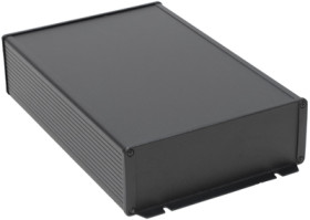 Aluminum RF enclosure, (L x W x H) 280 x 191 x 68 mm, black, IP54, 1457U2802EBK