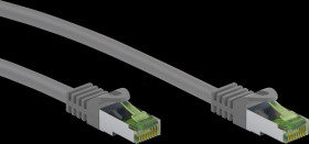 61116 Cat.8.1 patch cable, S/FTP (PiMF), CU, gray, 2 m