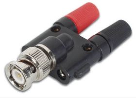 PRZEJŚCIE BNC WTYK - 2X GNIAZDO BANANOWE (ZLBNC WT-2XBAN)