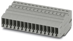 COMBI jack, push-in connection, 0.14-4.0 mm², 15 pole, 24 A, 6 kV, gray, 3000669